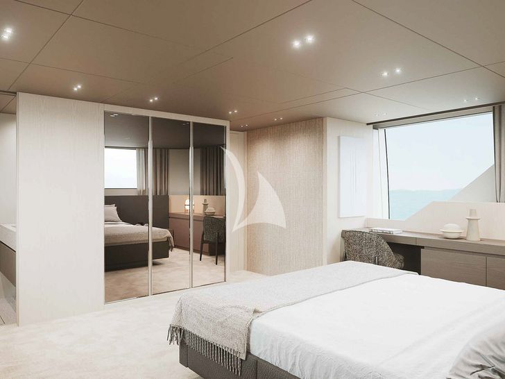 ON TIME Sanlorenzo SX112 - master cabin other angle ON TIME Sanlorenzo SX112 - master cabin other angle