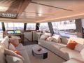 ALOIA 80 Fountaine Pajot 80 saloon surrounded by glass windows