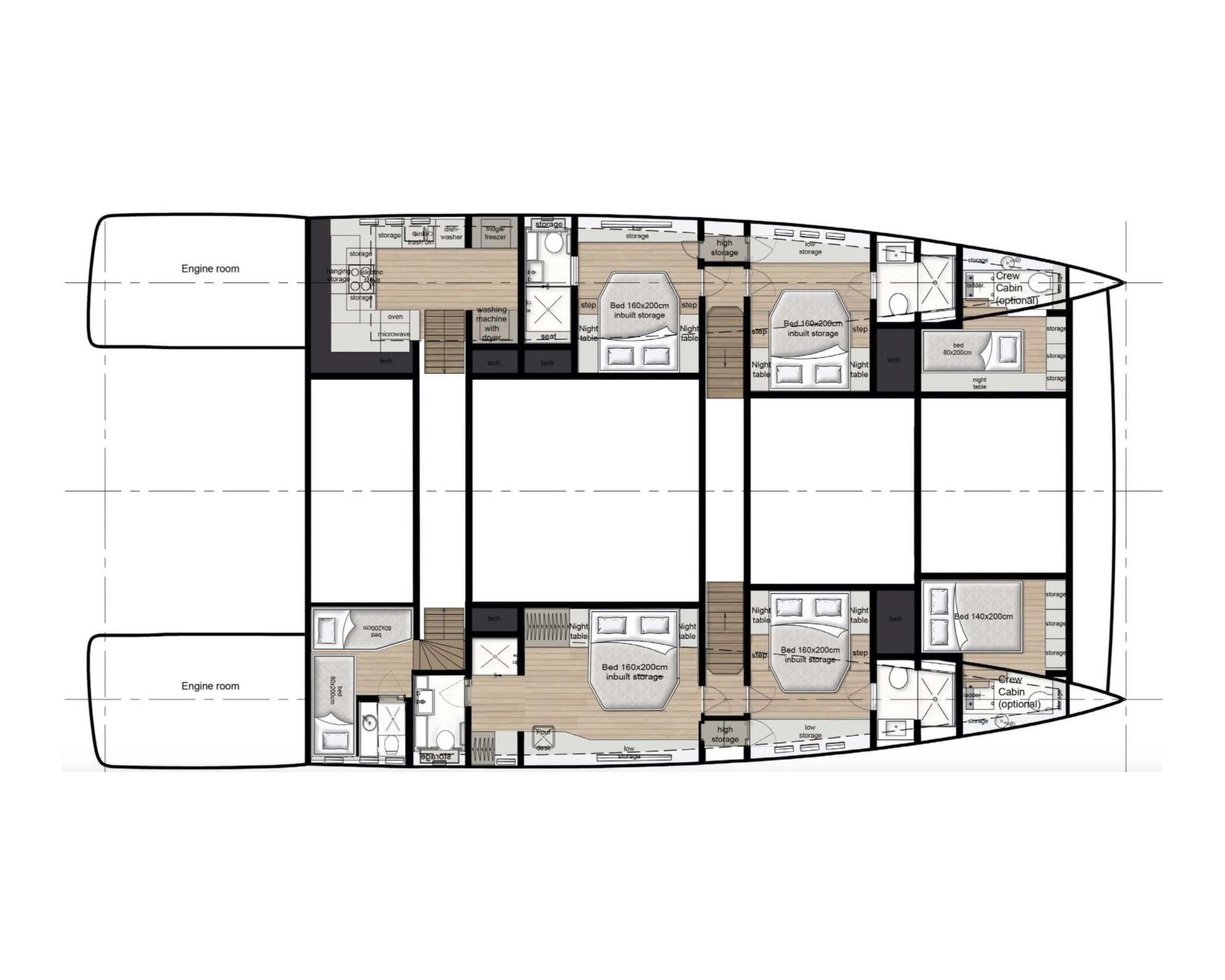 ALTEYA Sunreef 70 Power - cabin layout