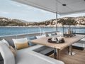 ALUMINIA TOO Azimut Grande 27m - aft alfresco dining area ALUMINIA TOO Azimut Grande 27m - aft alfresco dining area