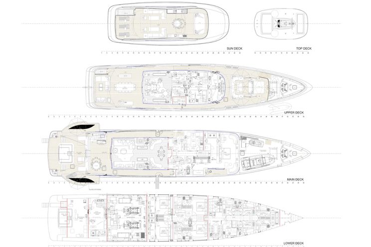 Layout for ALUNYA Benetti B.Now 50m - layout