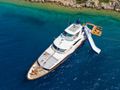 AMADEA Benetti Classic 115 anchored with water toys set up AMADEA Benetti Classic 115 anchored with water toys set up