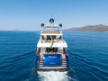 AMADEA Benetti Classic 115 cruising stern view AMADEA Benetti Classic 115 cruising stern view