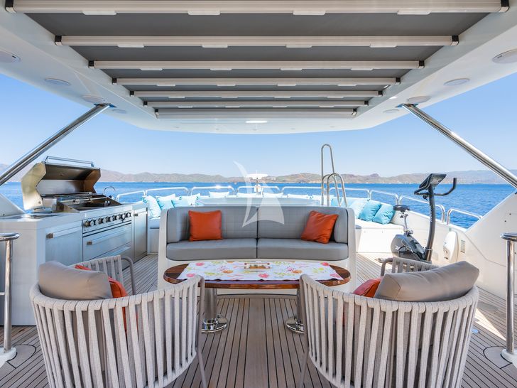 AMADEA Benetti Classic 115 flybridge seating area AMADEA Benetti Classic 115 flybridge seating area