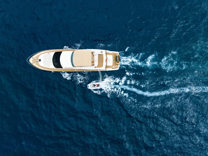 AMANI Astondoa 72 - aerial shot cruising AMANI Astondoa 72 - aerial shot cruising