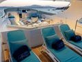 AMAYA Maiora 32 DP Fly - flybridge dining area and sun beds AMAYA Maiora 32 DP Fly - flybridge dining area and sun beds
