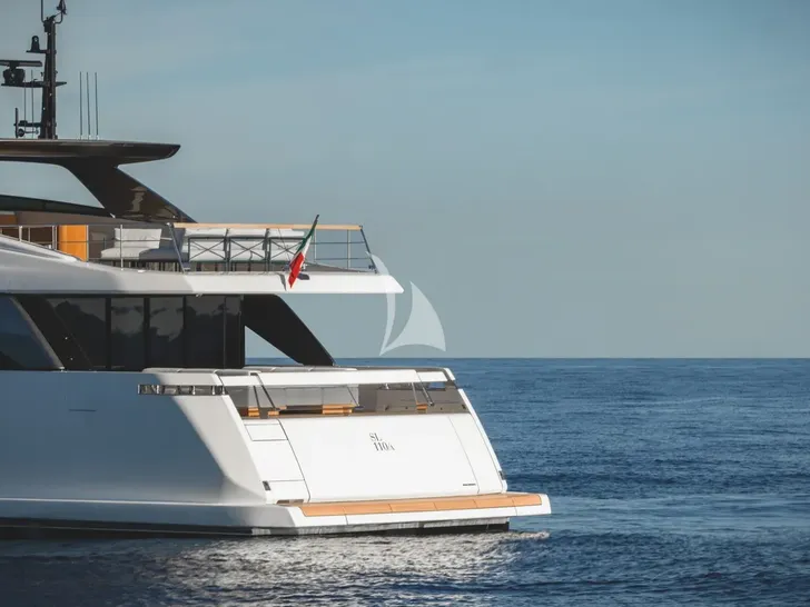AMAZING GRACE Sanlorenzo SL110 Asymmetric - aft view AMAZING GRACE Sanlorenzo SL110 Asymmetric - aft view