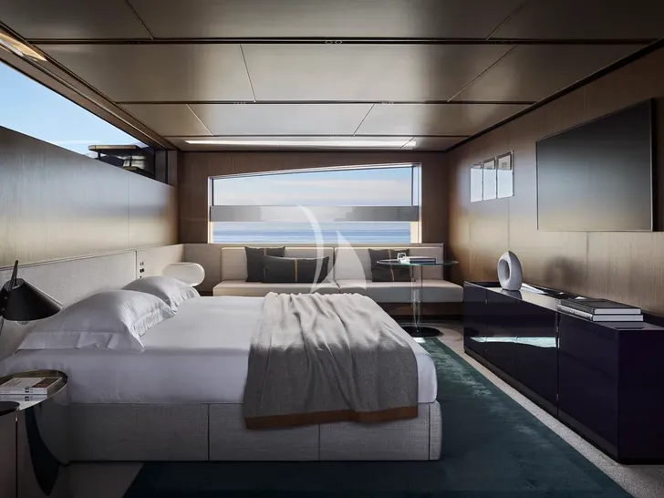 AMAZING GRACE Sanlorenzo SL110 Asymmetric - alternate view of master cabin AMAZING GRACE Sanlorenzo SL110 Asymmetric - alternate view of master cabin