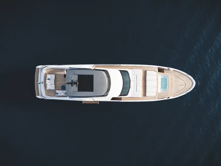 AMAZING GRACE Sanlorenzo SL110 Asymmetric - top view AMAZING GRACE Sanlorenzo SL110 Asymmetric - top view