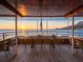 AMALIA Custom Motor Yacht 39m - aft deck dining area AMALIA Custom Motor Yacht 39m - aft deck dining area