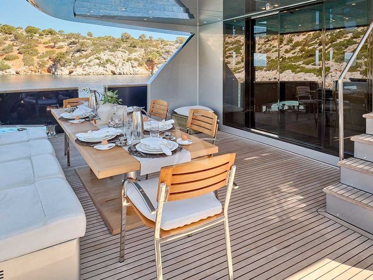 AMICI PER SEMPRE Baglietto 34m - aft deck AMICI PER SEMPRE Baglietto 34m - aft deck