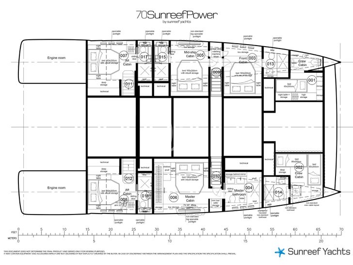 AMILEO Sunreef 70 - cabin layout AMILEO Sunreef 70 - cabin layout