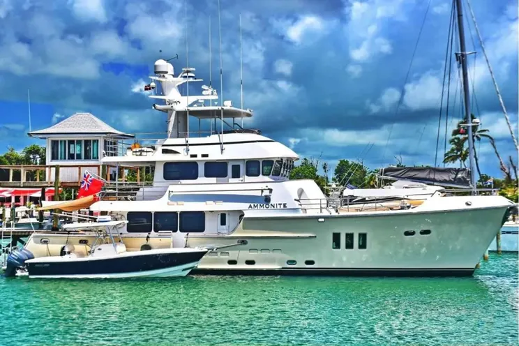 Charter Yacht AMMONITE - Nordhavn Custom 23m - 3 Cabins - Abaco - Nassau - Exumas - Bahamas
