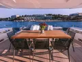 ANASSA A Ferretti 850 - aft deck dining ANASSA A Ferretti 850 - aft deck dining