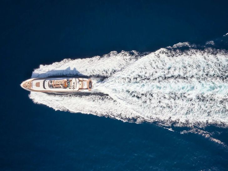 ANASA Maiora 35m - aerial shot cruising ANASA Maiora 35m - aerial shot cruising