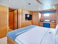 ANASA Maiora 35m - master cabin bed and TV ANASA Maiora 35m - master cabin bed and TV