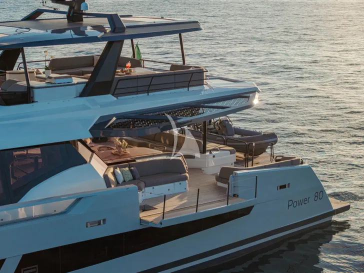 ANIMA Fountaine Pajot Power 80 - side balcony ANIMA Fountaine Pajot Power 80 - side balcony