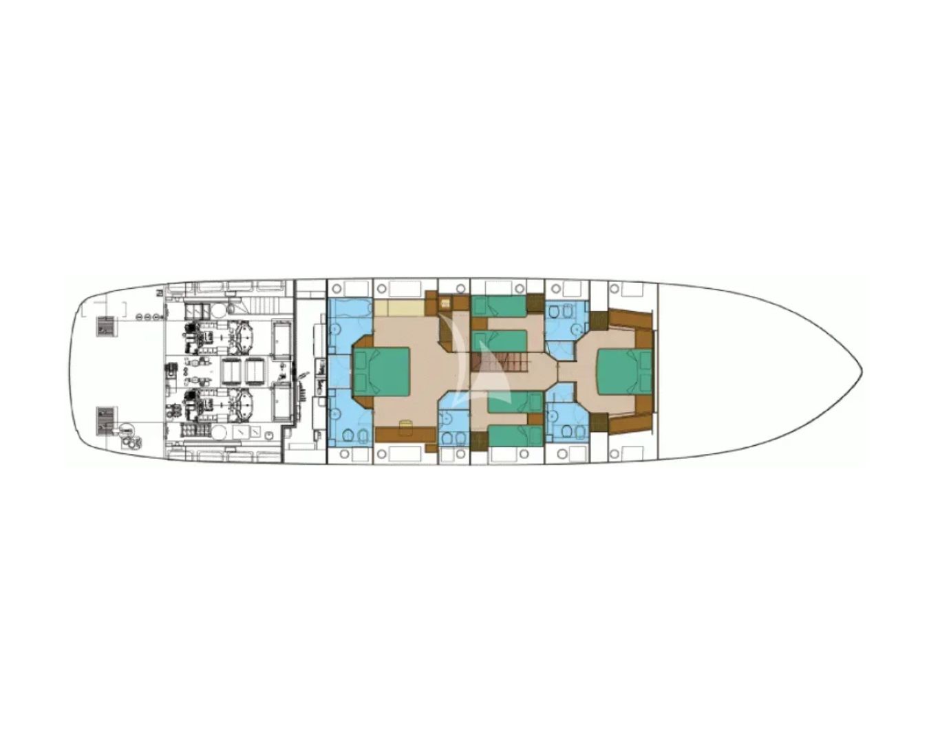 ANYTHING GOES IV Riva Duchessa 92 - cabin layout