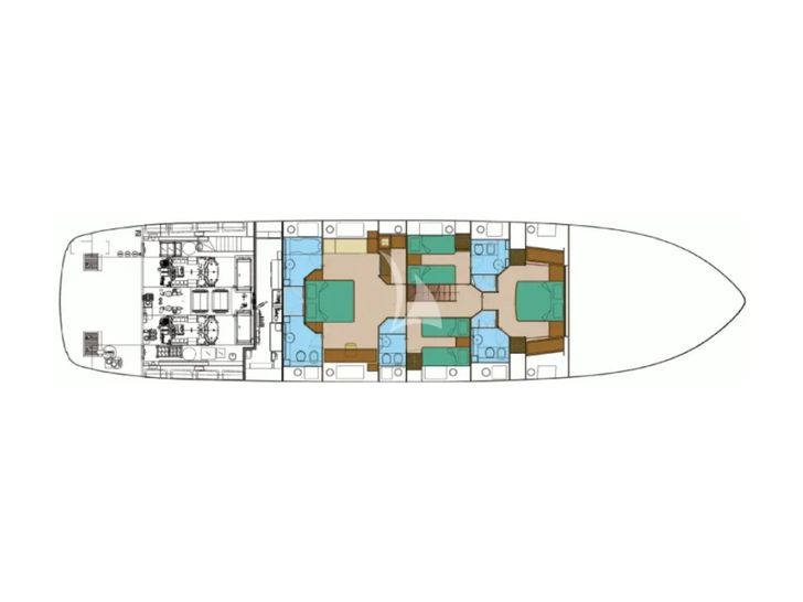 ANYTHING GOES IV Riva Duchessa 92 - cabin layout ANYTHING GOES IV Riva Duchessa 92 - cabin layout