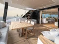 ANKAWER VI Sunreef 70 - aft deck alfresco dining area ANKAWER VI Sunreef 70 - aft deck alfresco dining area