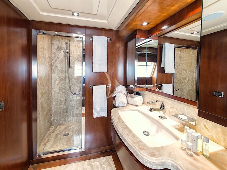 ANNE MARIE Ferretti Custom Line 97 - master cabin bathroom ANNE MARIE Ferretti Custom Line 97 - master cabin bathroom