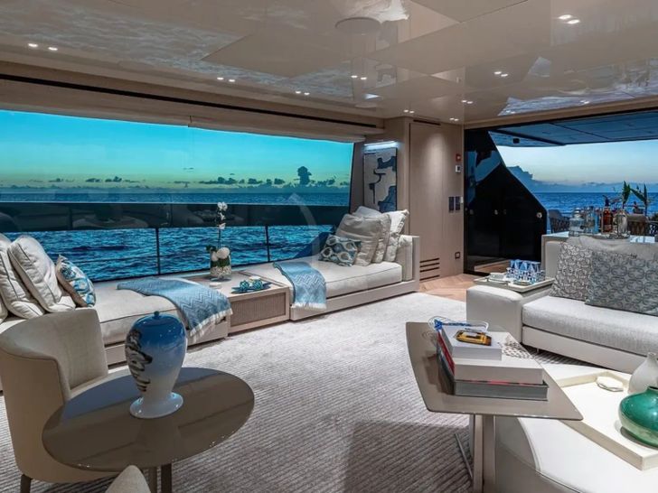 ANOTHER ONE Sanlorenzo SX112 - main saloon lounge ANOTHER ONE Sanlorenzo SX112 - main saloon lounge