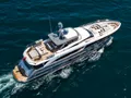 ANTHEYA III Princess 35m - cruising aerial aft shot ANTHEYA III Princess 35m - cruising aerial aft shot