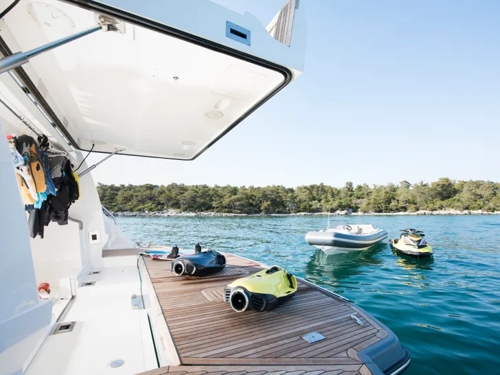 ANTHEYA III Princess 35m - swim platform with the water toys ANTHEYA III Princess 35m - swim platform with the water toys