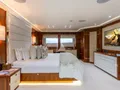 ANYA Sunseeker Yacht 40m - master cabin bed and TV ANYA Sunseeker Yacht 40m - master cabin bed and TV