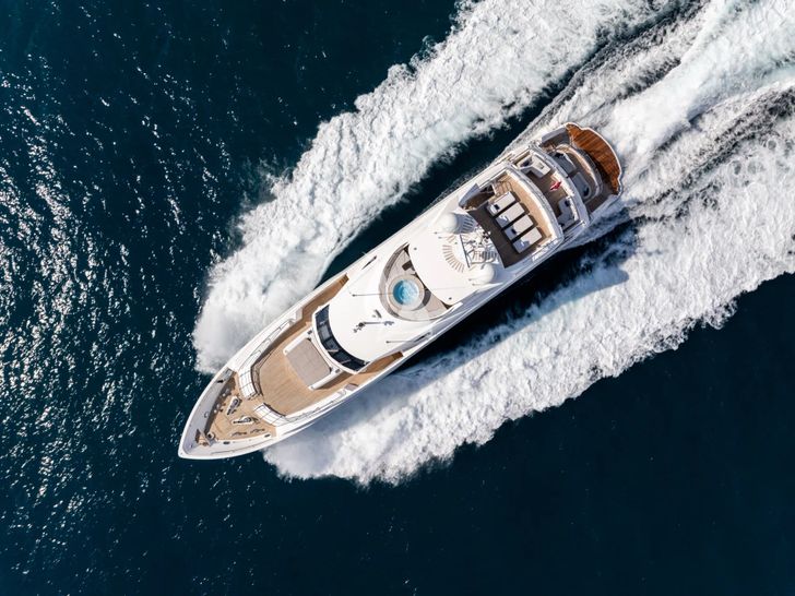 ANYA Sunseeker Yacht 40m - top aerial shot ANYA Sunseeker Yacht 40m - top aerial shot