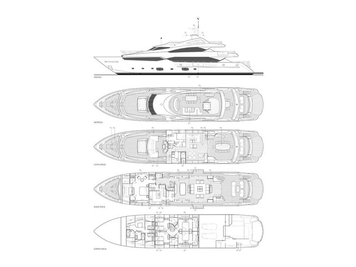 ANYA Sunseeker Yacht 40m - layout ANYA Sunseeker Yacht 40m - layout