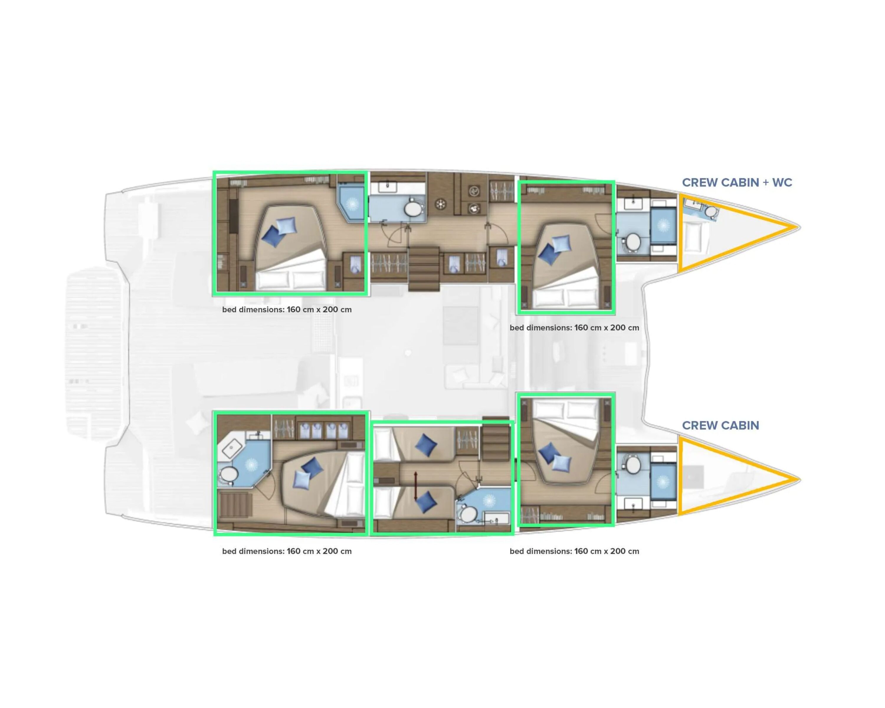 Layout for ADRIATIC PEARL Lagoon 55 - layout