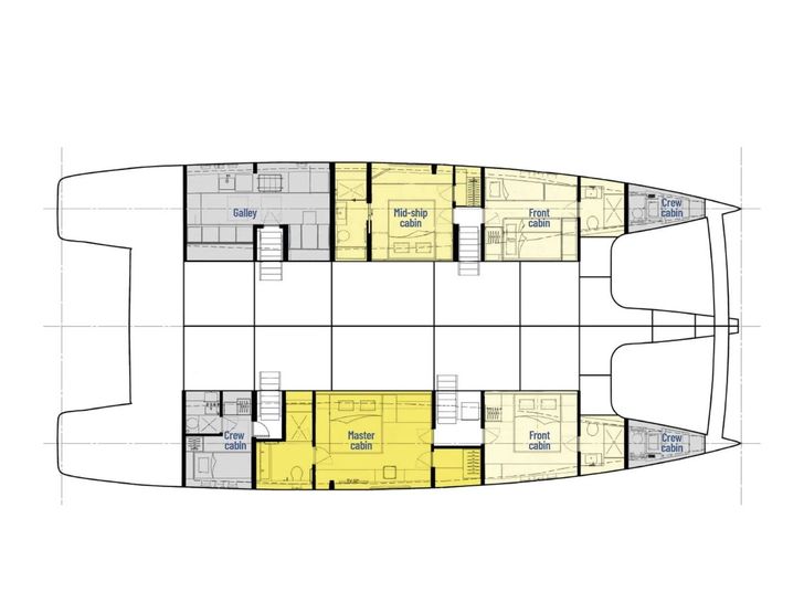 A-PLAN Sunreef 80 - cabin layout A-PLAN Sunreef 80 - cabin layout