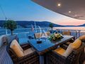 APNA Saba Yacht Custom 34m - another alfresco dining area APNA Saba Yacht Custom 34m - another alfresco dining area