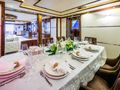 APNA Saba Yacht Custom 34m - formal dining set up APNA Saba Yacht Custom 34m - formal dining set up