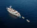 AQUA BLU Brooke Marine 60m - anchored aerial shot AQUA BLU Brooke Marine 60m - anchored aerial shot