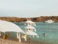 AQUA BLU Brooke Marine 60m - anchored by the beach AQUA BLU Brooke Marine 60m - anchored by the beach