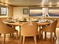 AQUA BLU Brooke Marine 60m - main deck dining area AQUA BLU Brooke Marine 60m - main deck dining area