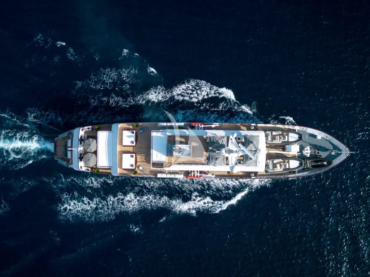AQUA BLU Brooke Marine 60m - top aerial shot AQUA BLU Brooke Marine 60m - top aerial shot