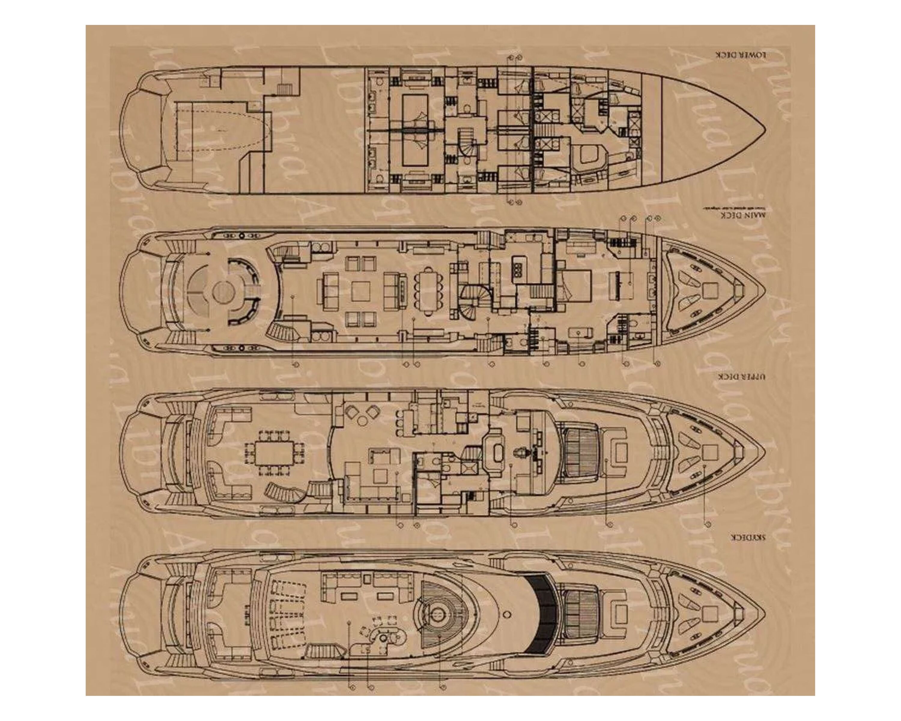 AQUA LIBRA Sunseeker 131 - layout