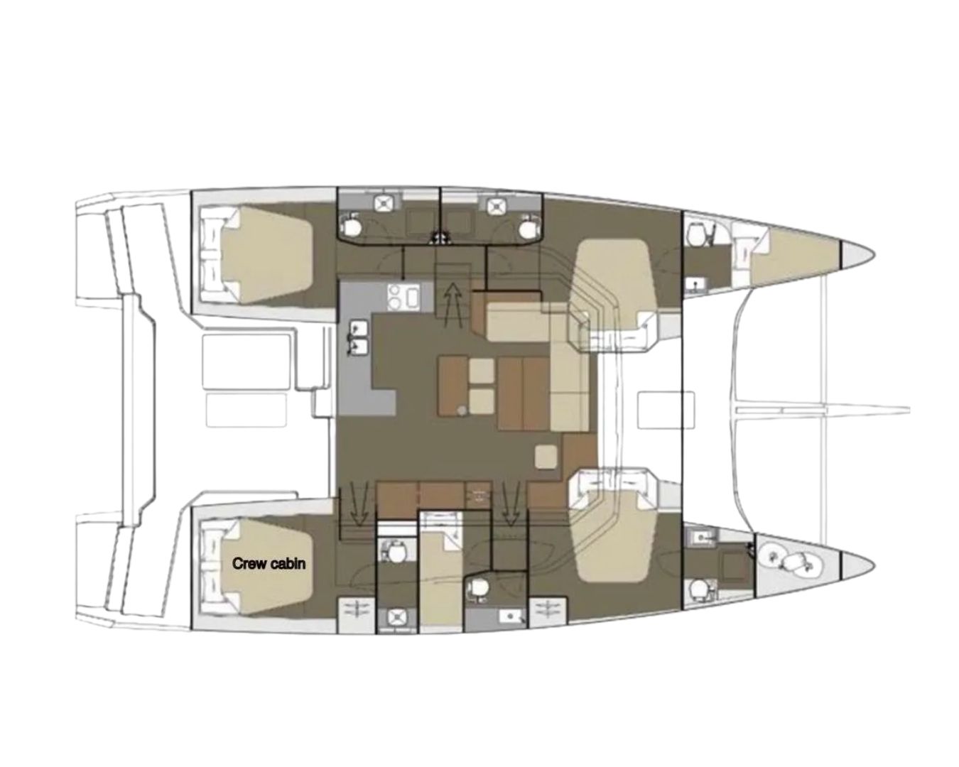 Layout for AQUANIMITY Dufour 48 - cabin layout