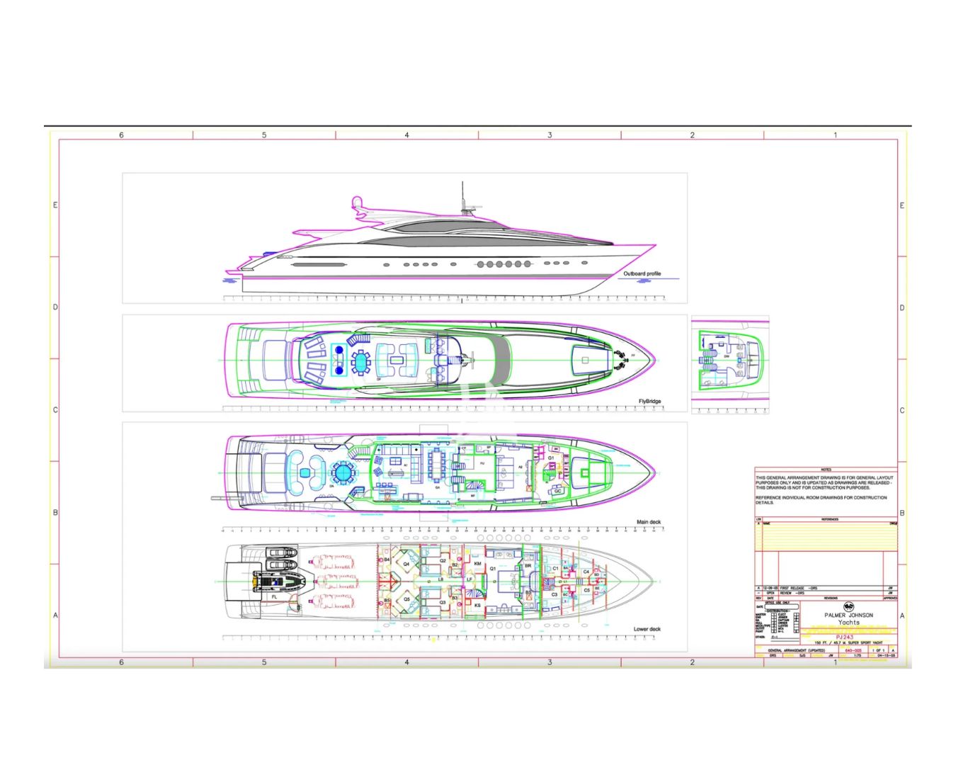 Layout for AQUANOVA Palmer Johnson 150 - layout
