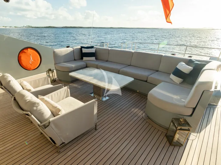 AQUANOVA Palmer Johnson 150 - main aft deck lounge AQUANOVA Palmer Johnson 150 - main aft deck lounge