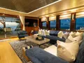 AQUANOVA Palmer Johnson 150 - main saloon TV lounge AQUANOVA Palmer Johnson 150 - main saloon TV lounge
