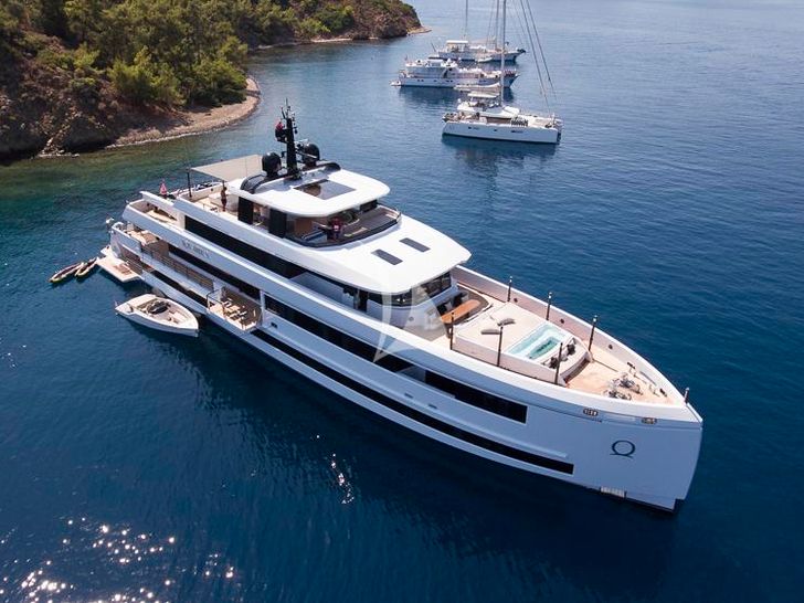 AQUARIUS Mengi Yay Yacht 45m - aerial shot AQUARIUS Mengi Yay Yacht 45m - aerial shot
