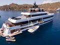 AQUARIUS Mengi Yay Yacht 45m anchored with water toys