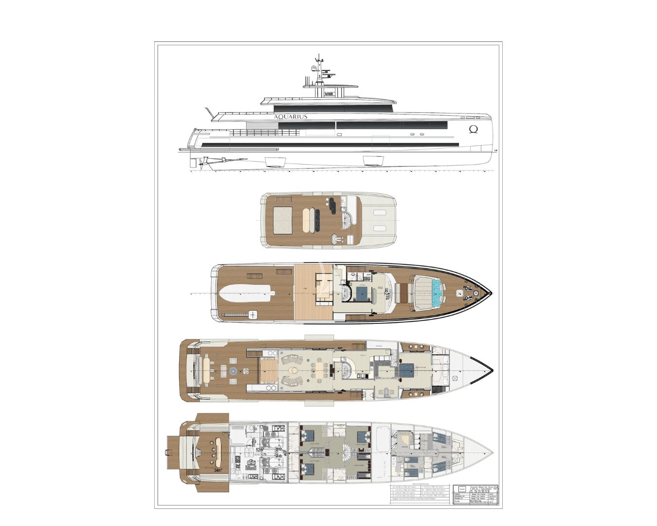 AQUARIUS Mengi Yay Yacht 45m - layout