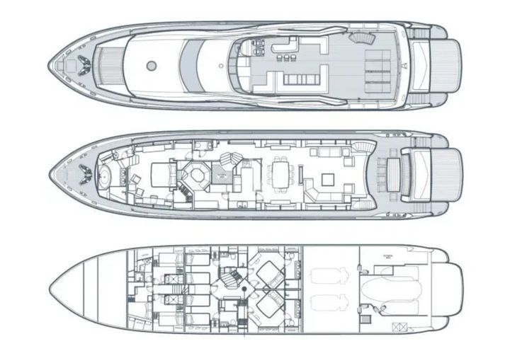 Layout for ARAGO Sunseeker 34m - layout