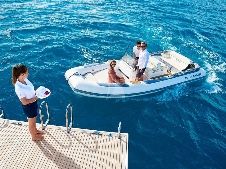 ARCHELON Oyster 1225 - guests on the tender ARCHELON Oyster 1225 - guests on the tender