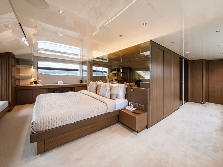 ARESYA Sanlorenzo SL120A - master cabin other angle ARESYA Sanlorenzo SL120A - master cabin other angle